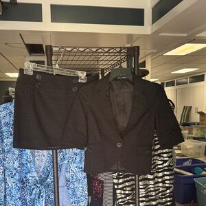 Black Blazer and Skirt Set